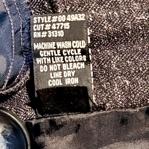 A. Byer Vintage Charcoal Gray Textured Coat Dress L Buttons Women's M Soft Girl - Picture 9 of 9